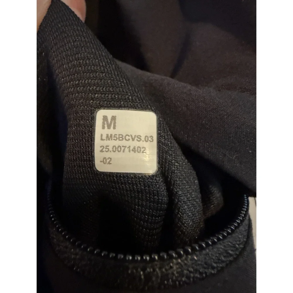 Lululemon Mens M Black Jogger Pants Drawstring Zip Pocket Tapered Athletic Sport